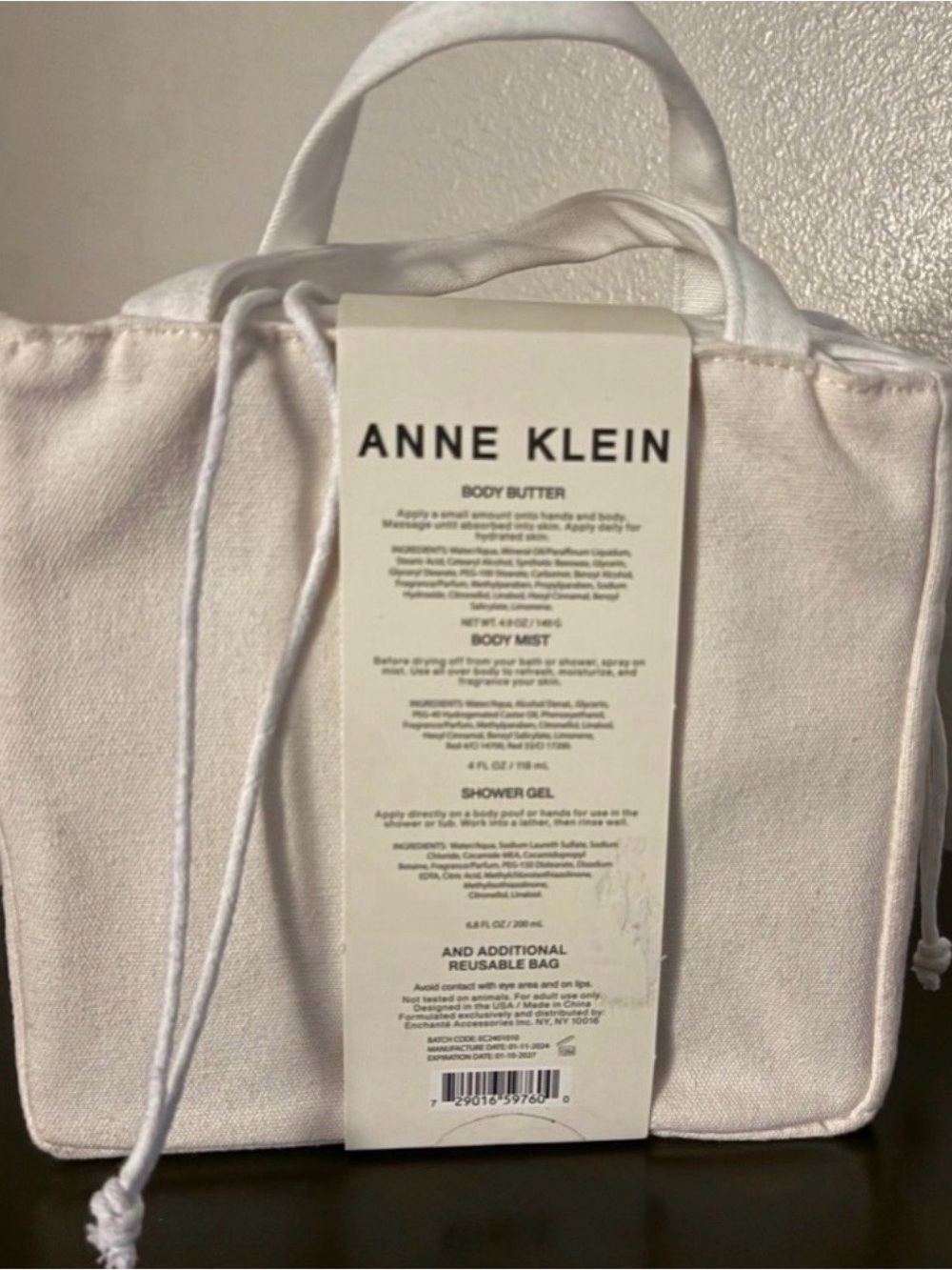 Anne Klein Bath & Body Luxury Collection Gift Set Floral Bouquet Reusable Bag - Picture 3 of 3